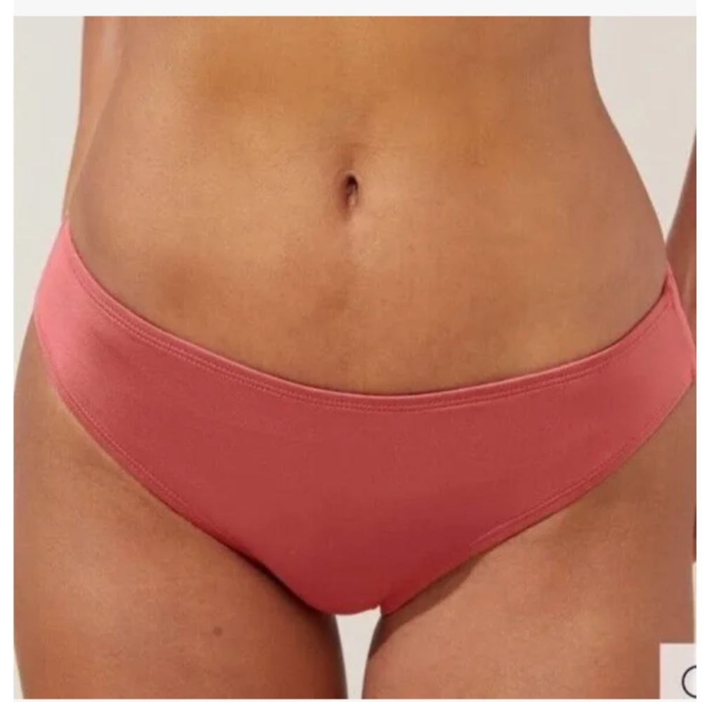 Andie Swim NWT bikini bottom full coverage Punch Pink Large